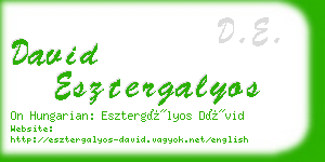 david esztergalyos business card